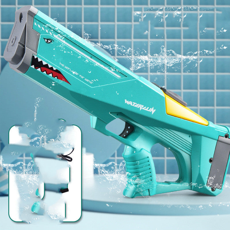 Pistola de agua eléctrica automática, juguetes de tiburón de alta presión para exteriores, juguete de playa de verano para niños y adultos, juguete de agua para fiestas en la piscina