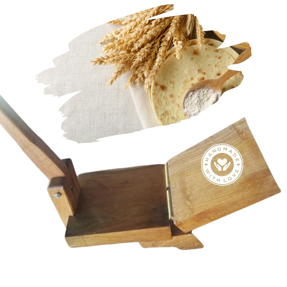 Maquina Prensa Para Hacer Tortillas Grande de Madera Mezquite