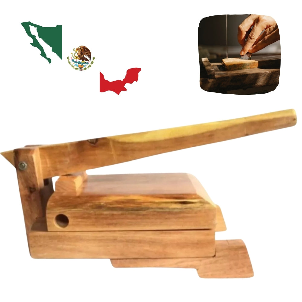 Maquina Prensa Para Hacer Tortillas Grande de Madera Mezquite