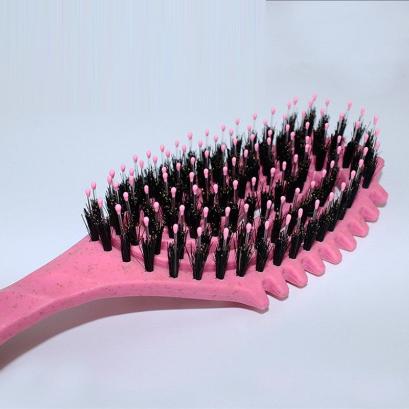 Cepillo de peinado para rizos, cerdas de jabalí enredados, peine para el cabello, cerdas de jabalí, cepillo para desenredar el cabello, herramientas de peinado para definir el cabello