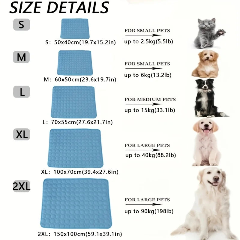 Pet Cooling Mat, Extra Large Cool Bed for Small Dogs