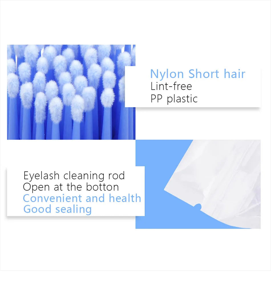 Disposable Eyelash Brushes Cotton Swab Individual Microbrush