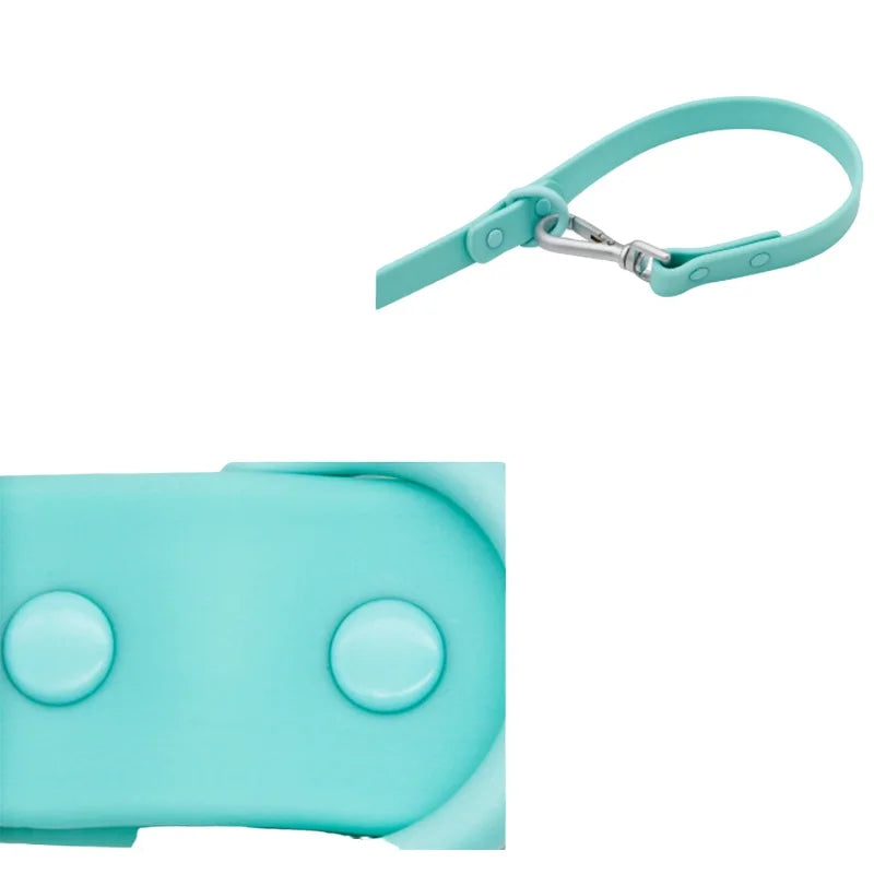 Correa impermeable de PVC para perro, correa de doble cabeza, ajustable, larga y corta, para caminar, entrenamiento de mascotas, cuerda atada al aire libre