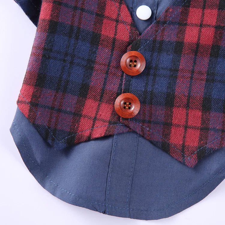 Traje de chaquetas de boda azul para perros con pajarita azul, tela formal para cachorros y gatos