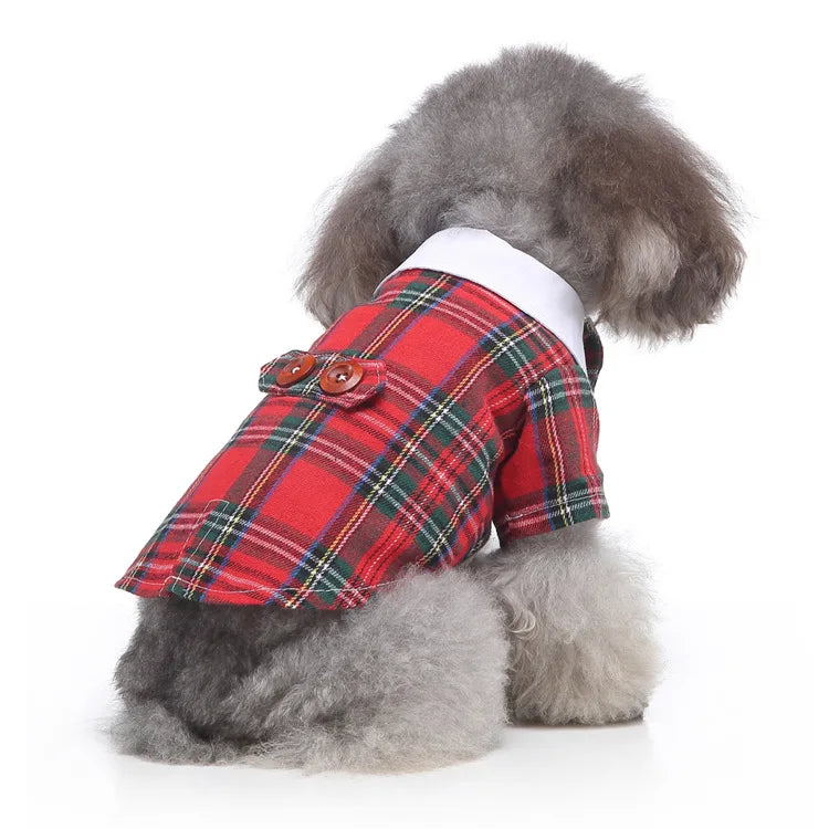 Traje de chaquetas de boda azul para perros con pajarita azul, tela formal para cachorros y gatos