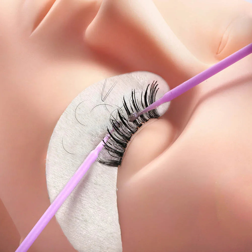 Disposable Eyelash Brushes Cotton Swab Individual Microbrush