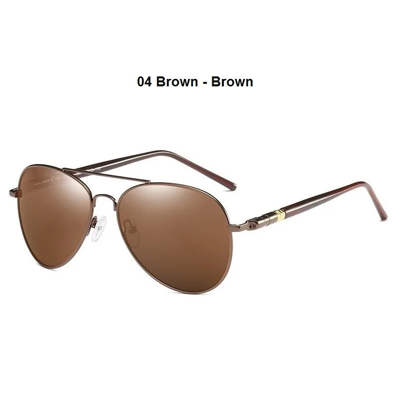 Gafas de sol polarizadas de lujo para hombres y mujeres, gafas de sol de conducción para hombres y mujeres, diseñador de marca, gafas de sol de piloto negras Vintage, UV400