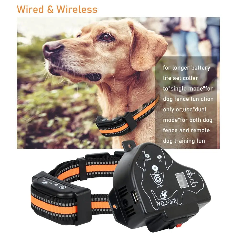 Remo Wireless Training Collar with Electric Fence System for Small and Large Dogs