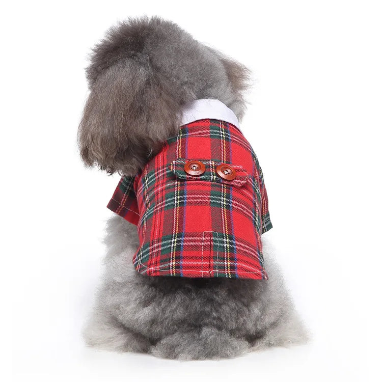 Traje de chaquetas de boda azul para perros con pajarita azul, tela formal para cachorros y gatos