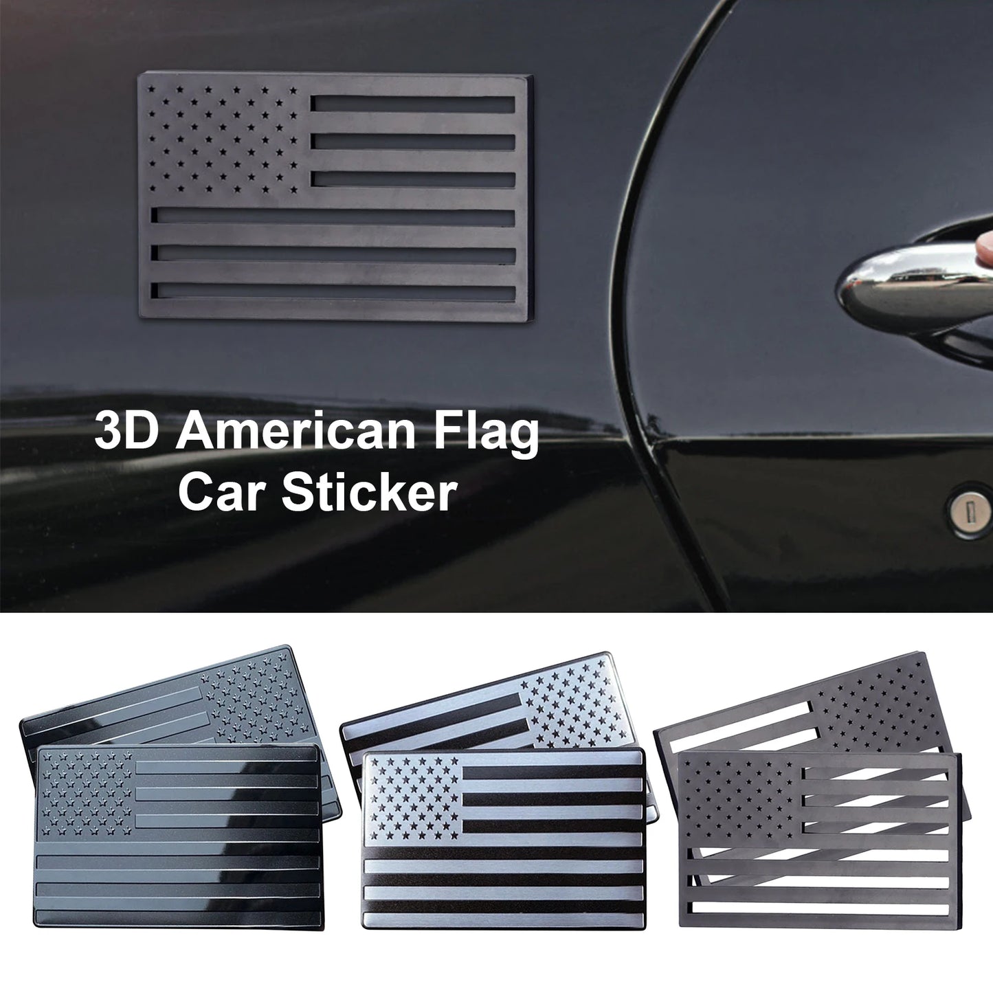 3D USA American Flag Car Emblem Decals Sticker