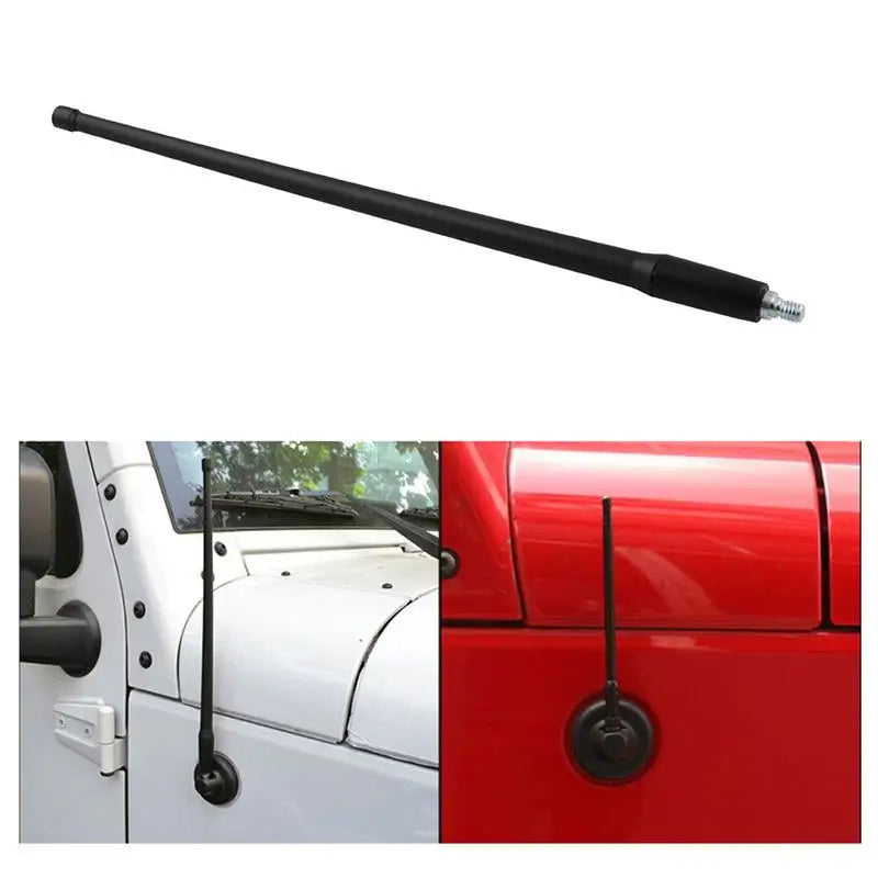 AM FM Radio reflex antenna for Jeep Wrangler, 13", JK JL 2007, 2008, 200