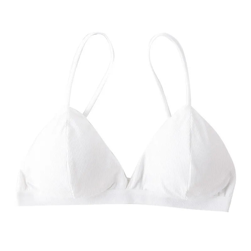 Sujetador Bandeau Sexy Crop Top delgado con tirantes finos sin costuras, Top de