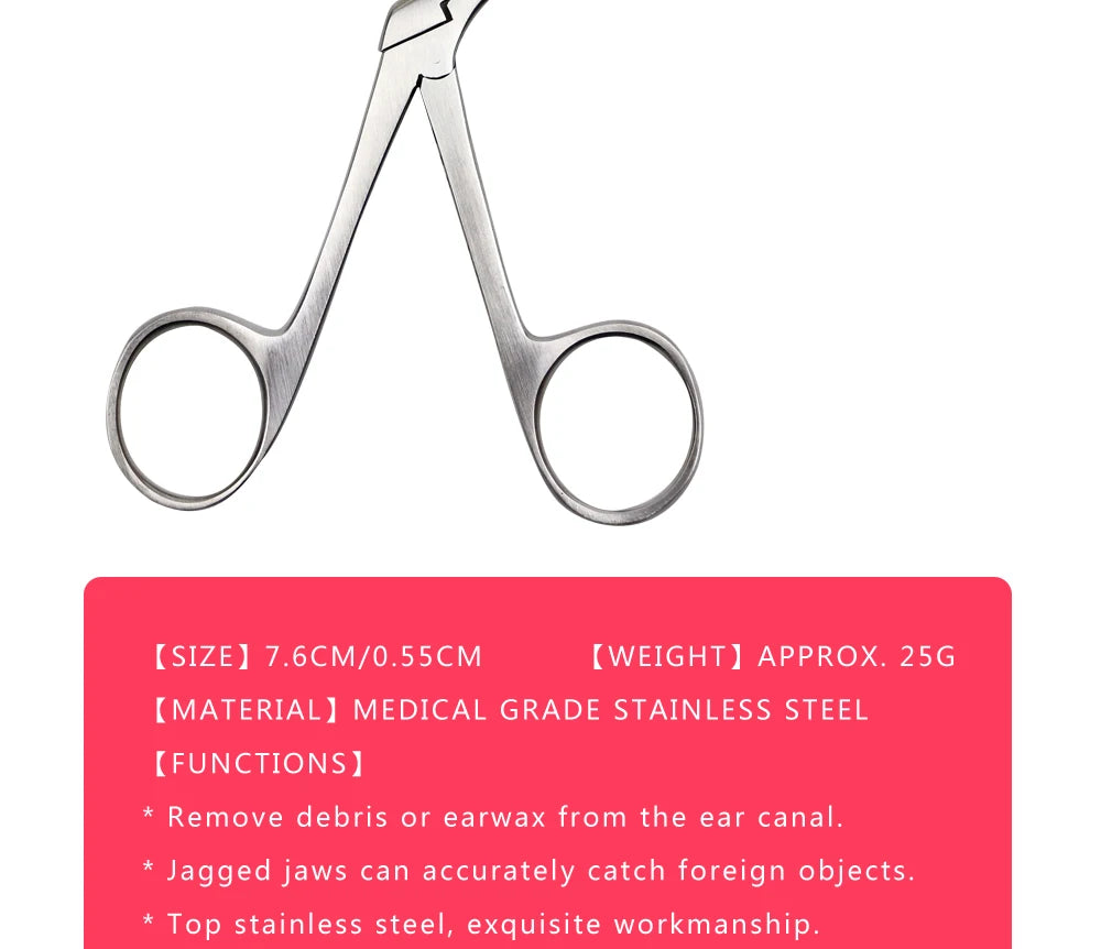 Ear Nose Cleaner Pliers Endoscope Ear Wax Remover