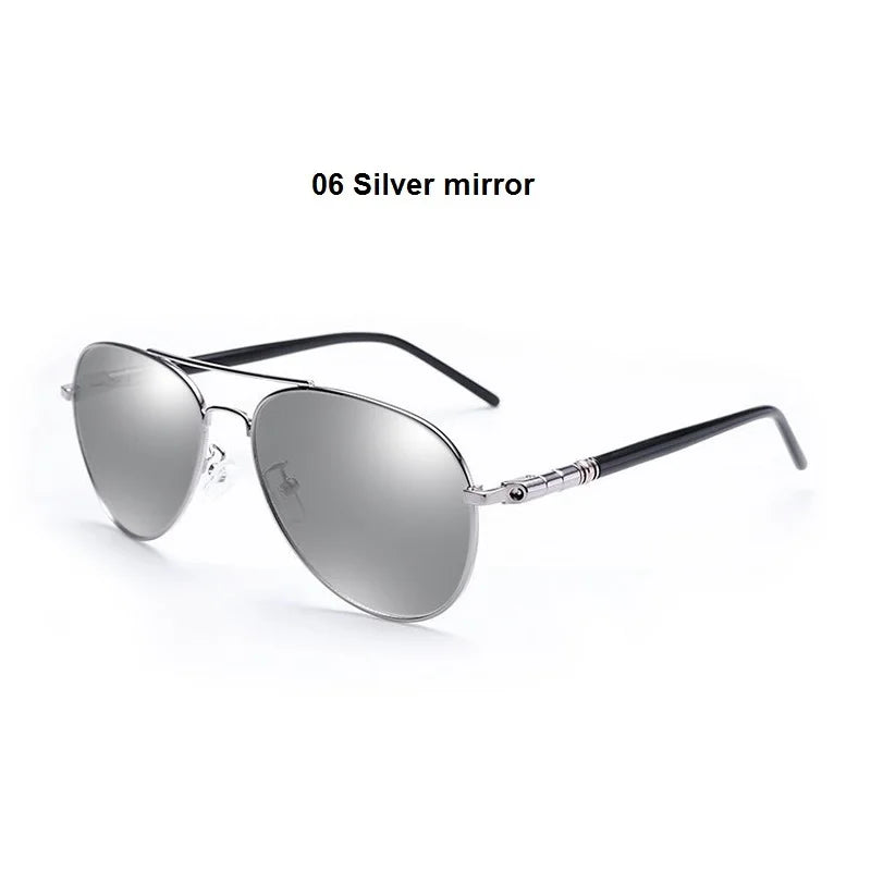 Gafas de sol polarizadas de lujo para hombres y mujeres, gafas de sol de conducción para hombres y mujeres, diseñador de marca, gafas de sol de piloto negras Vintage, UV400