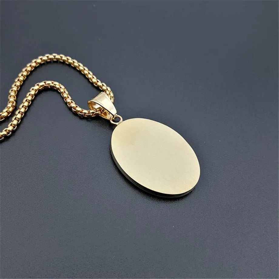 Virgin Mary Necklaces for Women Gold Color Stainless Steel Chain