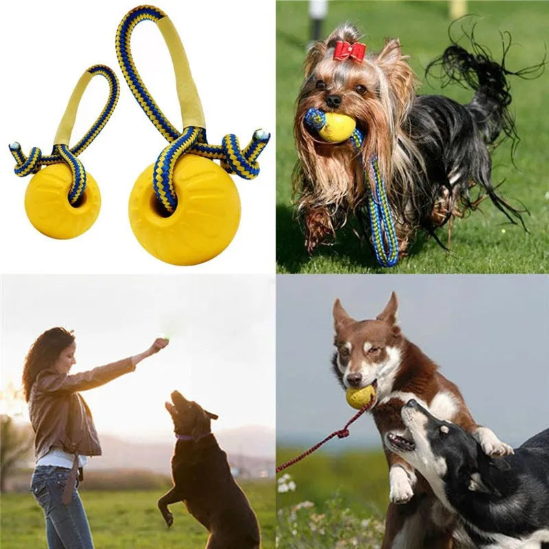 Indestructible Rubber Teeth Bite Ball Fun Training Ball