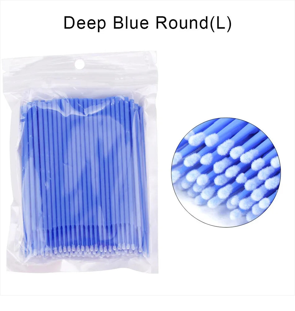 Disposable Eyelash Brushes Cotton Swab Individual Microbrush