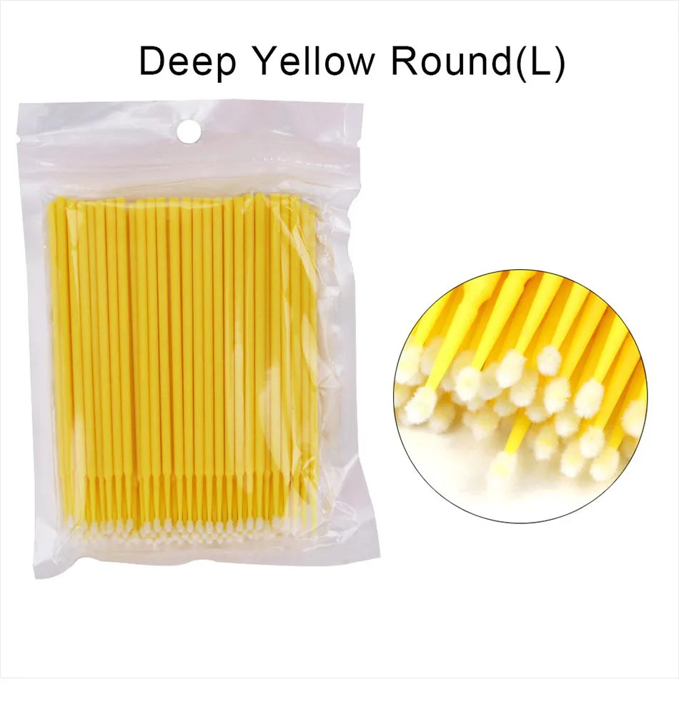 Disposable Eyelash Brushes Cotton Swab Individual Microbrush