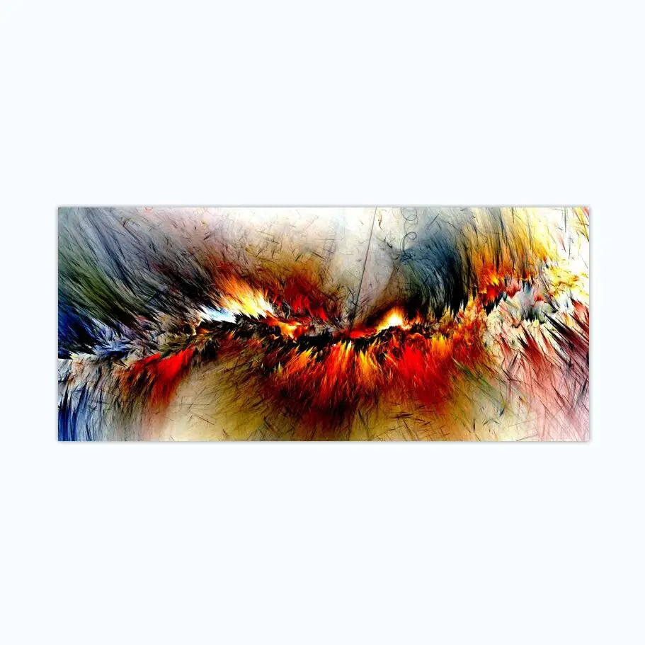 Pintura al óleo de arte abstracto de nube amarilla y gris, carteles e impresion