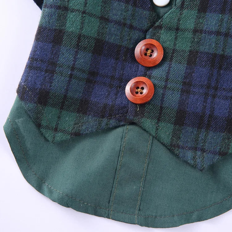 Traje de chaquetas de boda azul para perros con pajarita azul, tela formal para cachorros y gatos