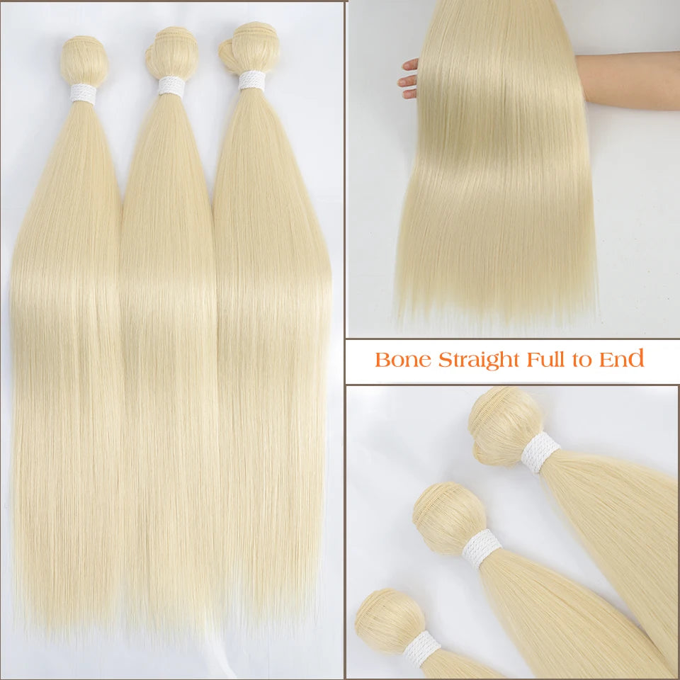 Natural Hair Salon Straight Bone Hair Extensions Fiber