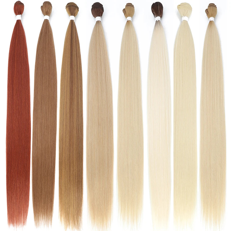 Natural Hair Salon Straight Bone Hair Extensions Fiber