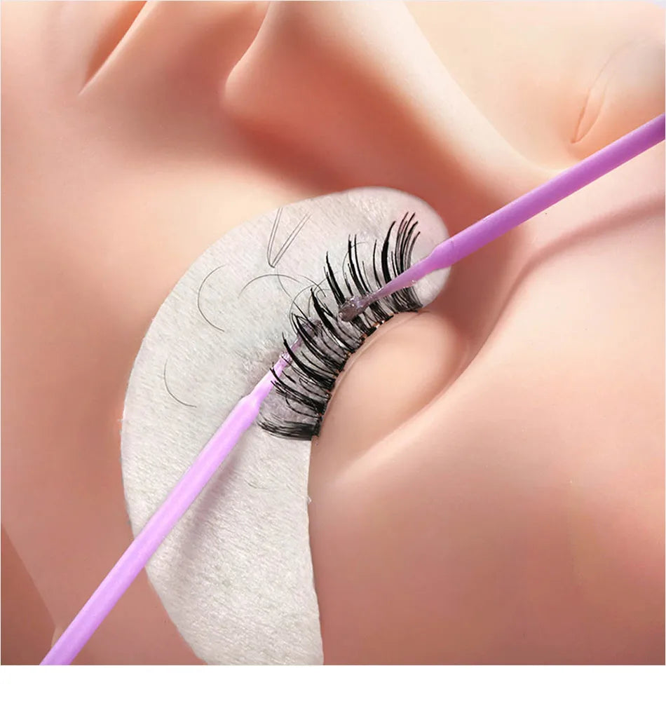 Disposable Eyelash Brushes Cotton Swab Individual Microbrush