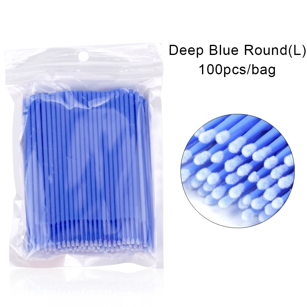 Disposable Eyelash Brushes Cotton Swab Individual Microbrush