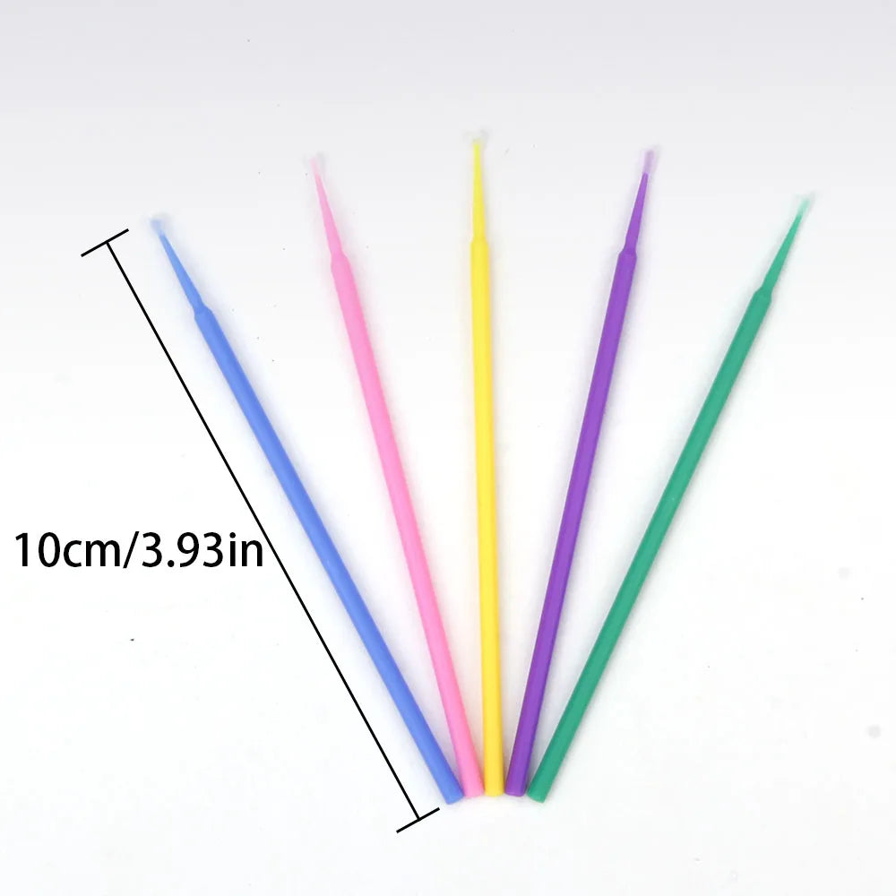 Disposable Eyelash Brushes Cotton Swab Individual Microbrush