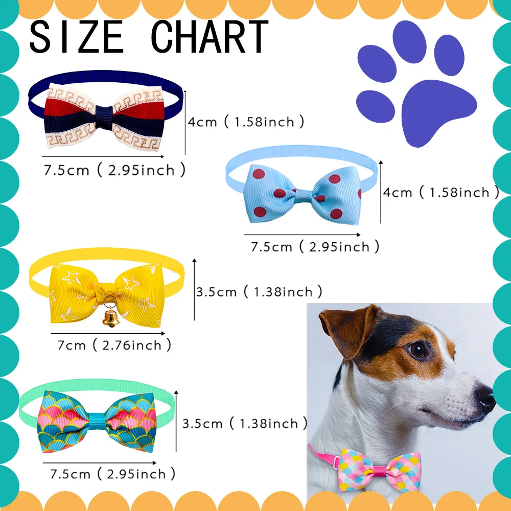 20pcs Dog Accessories Bulk Bow Tie Dog Collar Bowtie