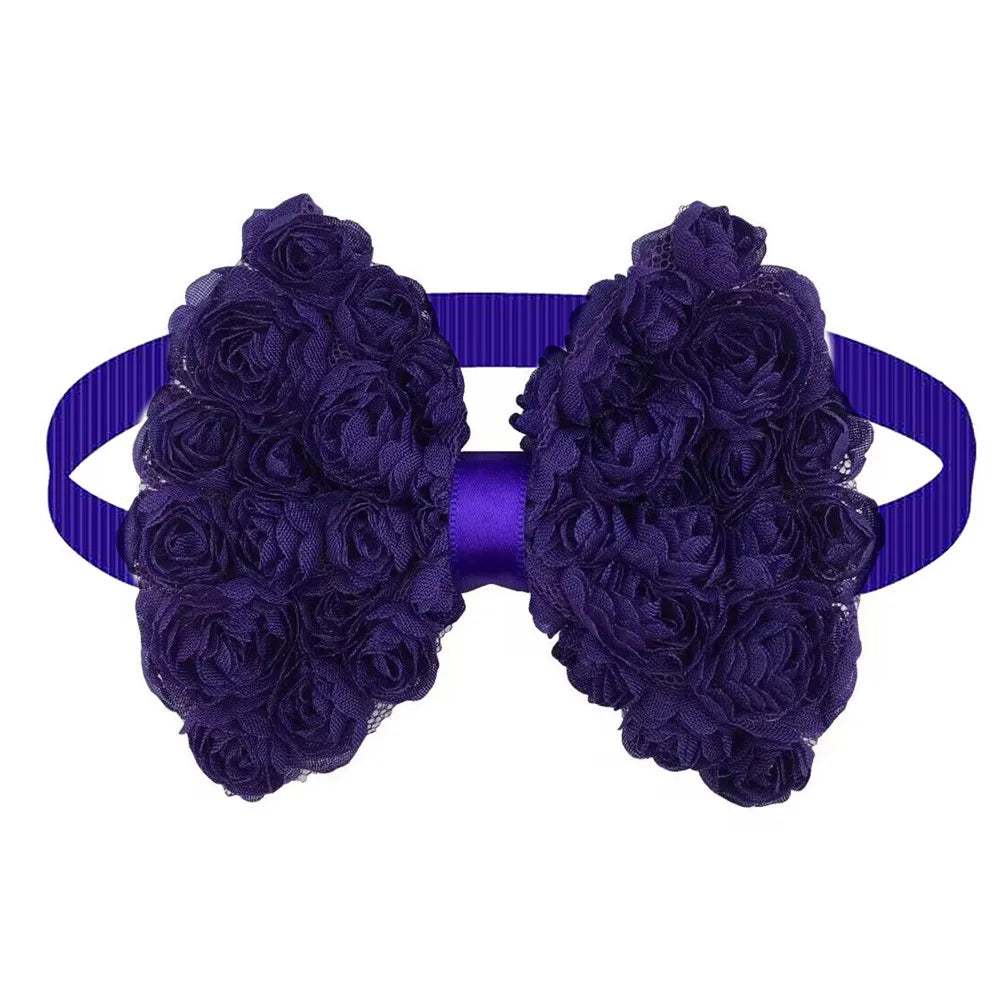 30 Pieces. Big Dog Bow for Valentine's Day Dog Grooming Product Pink Chiffon St