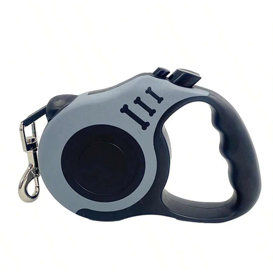 Dispositivo de tracción para mascotas, cuerda de tracción retráctil automática para perros, correa para perros con estampado de huesos, cadena para perros, cuerda para perros
