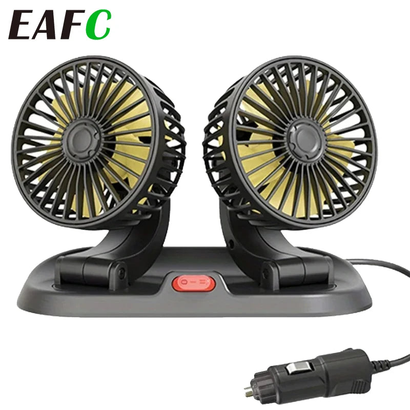 EAFC Car Cooling Fan Double Head Electric Device