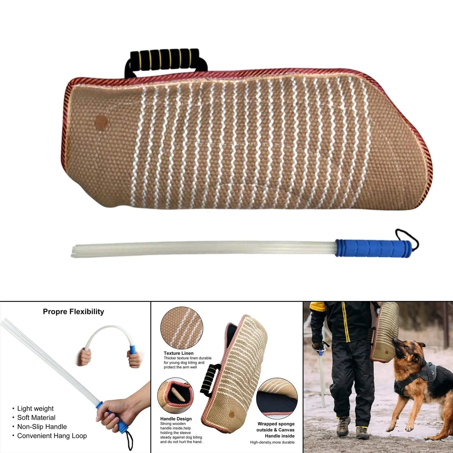 Manga protectora para morder perros, equipo de entrenamiento, palo de agitación