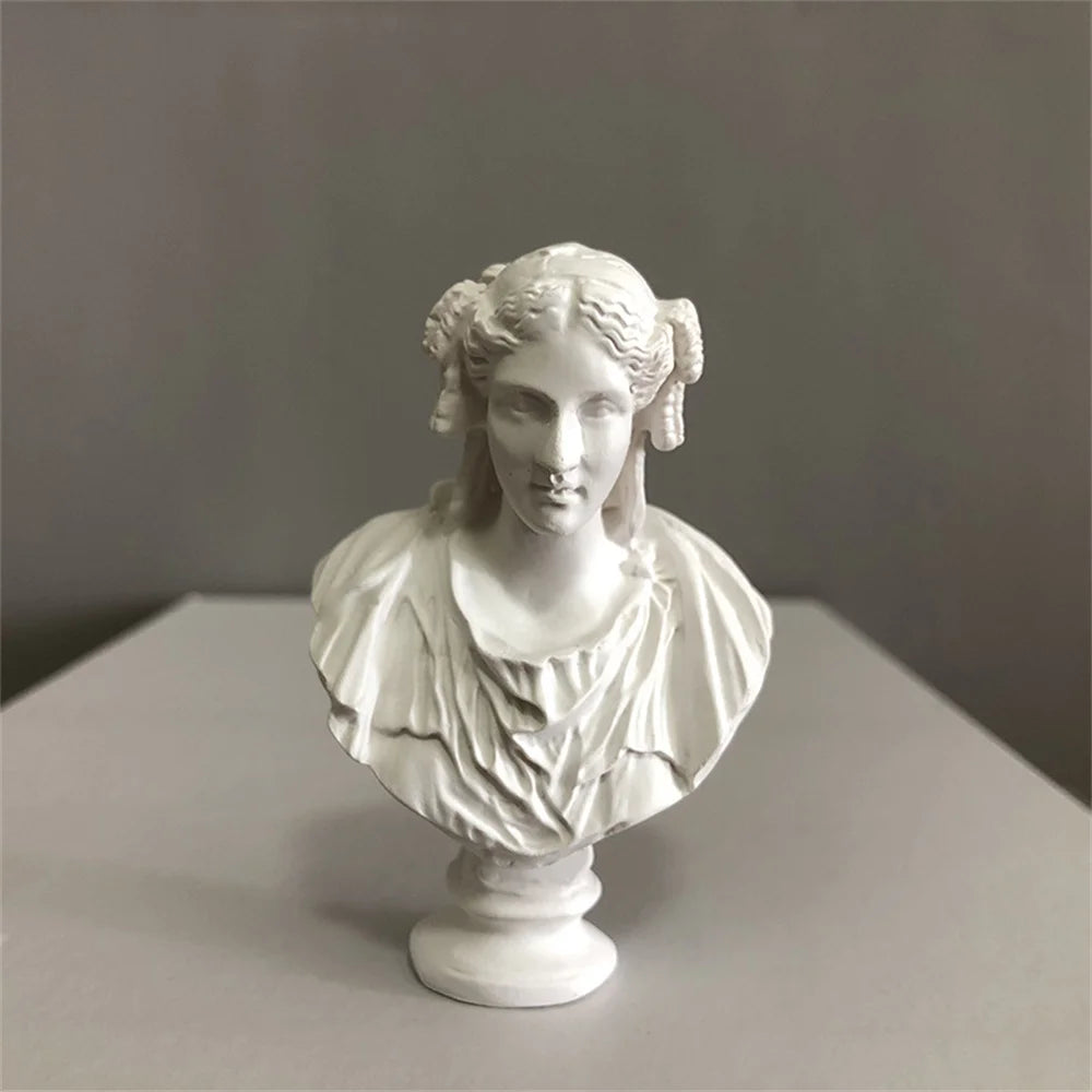Estatua de David de resina, Mini cabeza, arte de decoración, mitología nórdica, música, figura de artista, estatua, escultura de Arte moderno europeo
