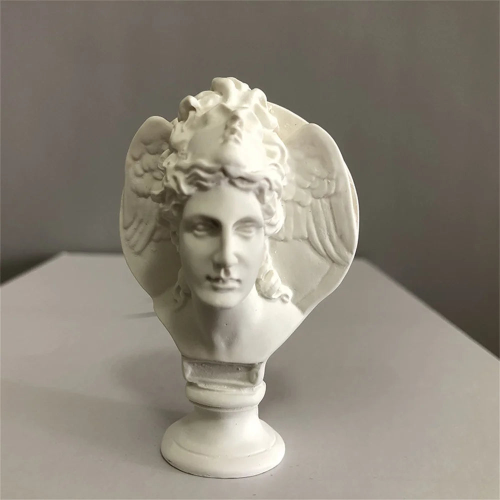 Estatua de David de resina, Mini cabeza, arte de decoración, mitología nórdica, música, figura de artista, estatua, escultura de Arte moderno europeo
