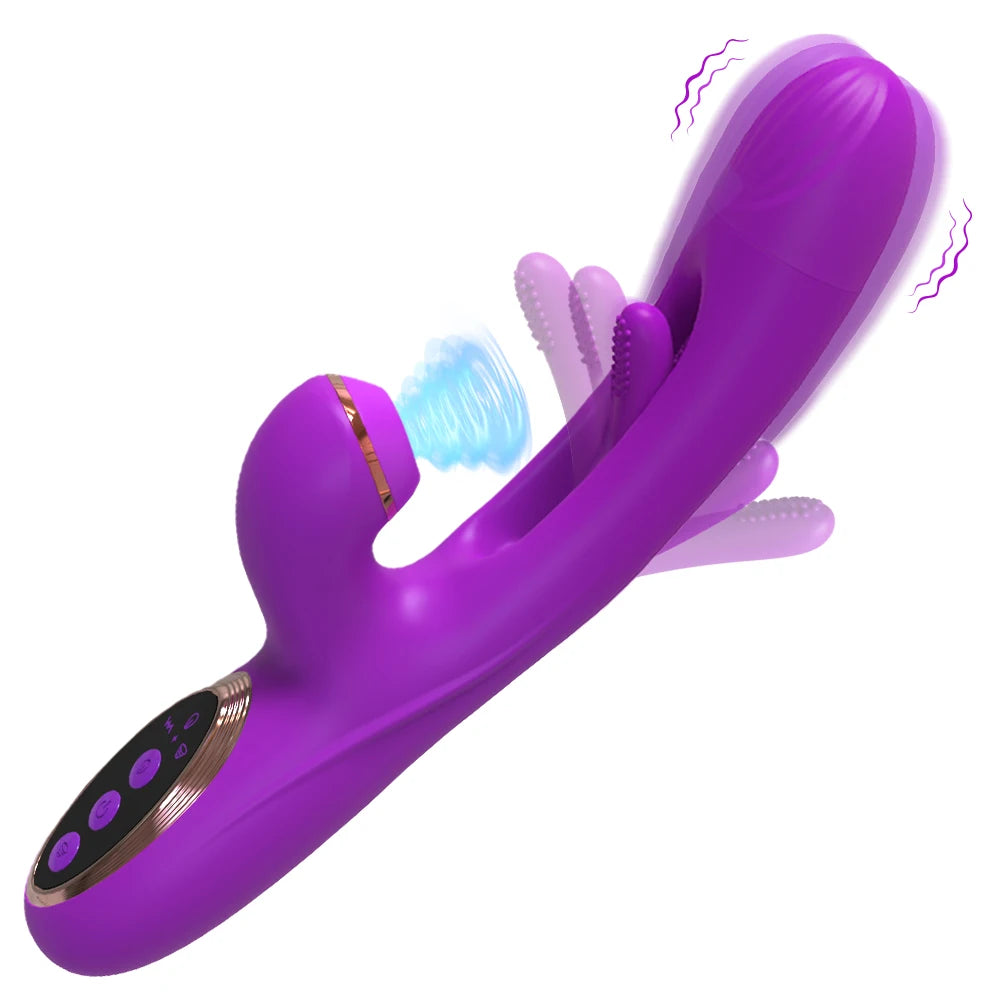 Vibrador con ventosa para mujer, potente juguete sexual, succionador de clítori