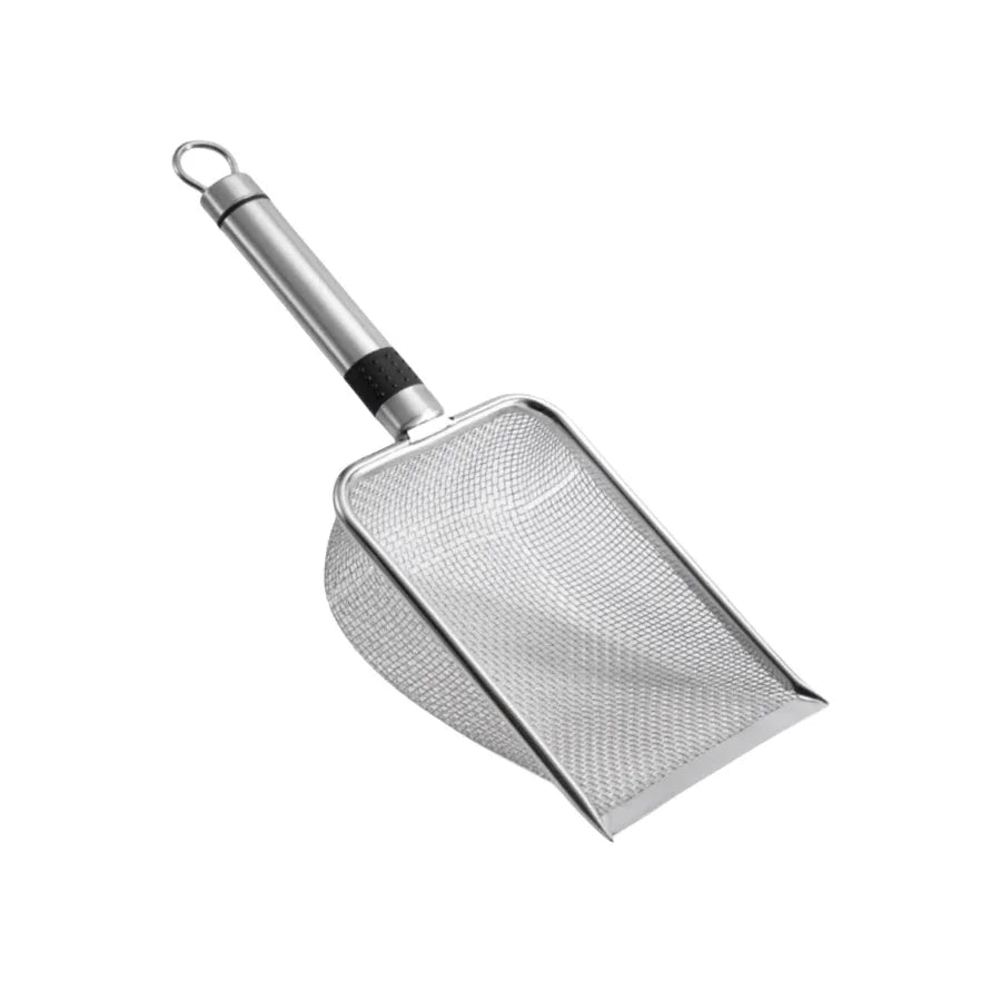 Herramienta de limpieza para mascotas, pala para arena de gatos de aleación de aluminio y Metal, mango duradero de acero inoxidable, pala para excrementos de mascotas