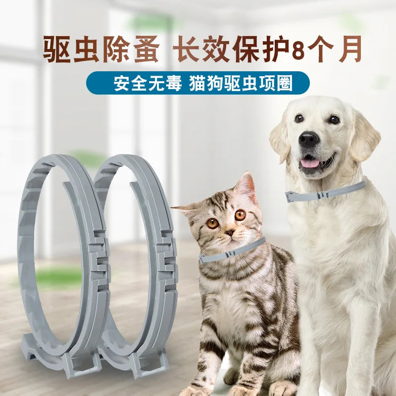 Collar antiparasitario para mascotas, accesorio retráctil de protección para pulgas y garrapatas