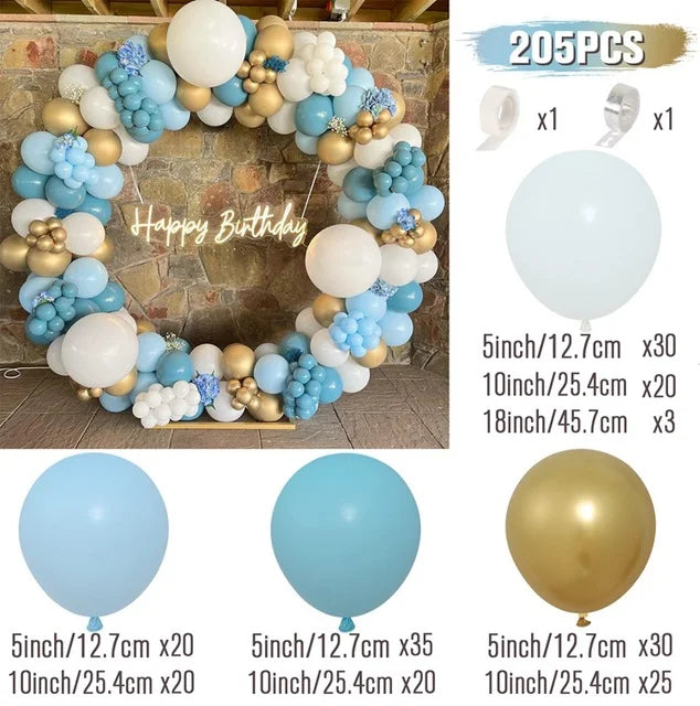 Kit de arco de guirnalda de Globos, decoración de fiesta de cumpleaños, sumini