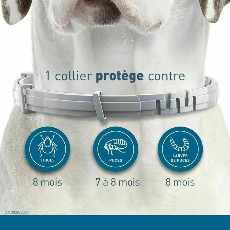 Collar antiparasitario para mascotas, accesorio retráctil de protección para pulgas y garrapatas