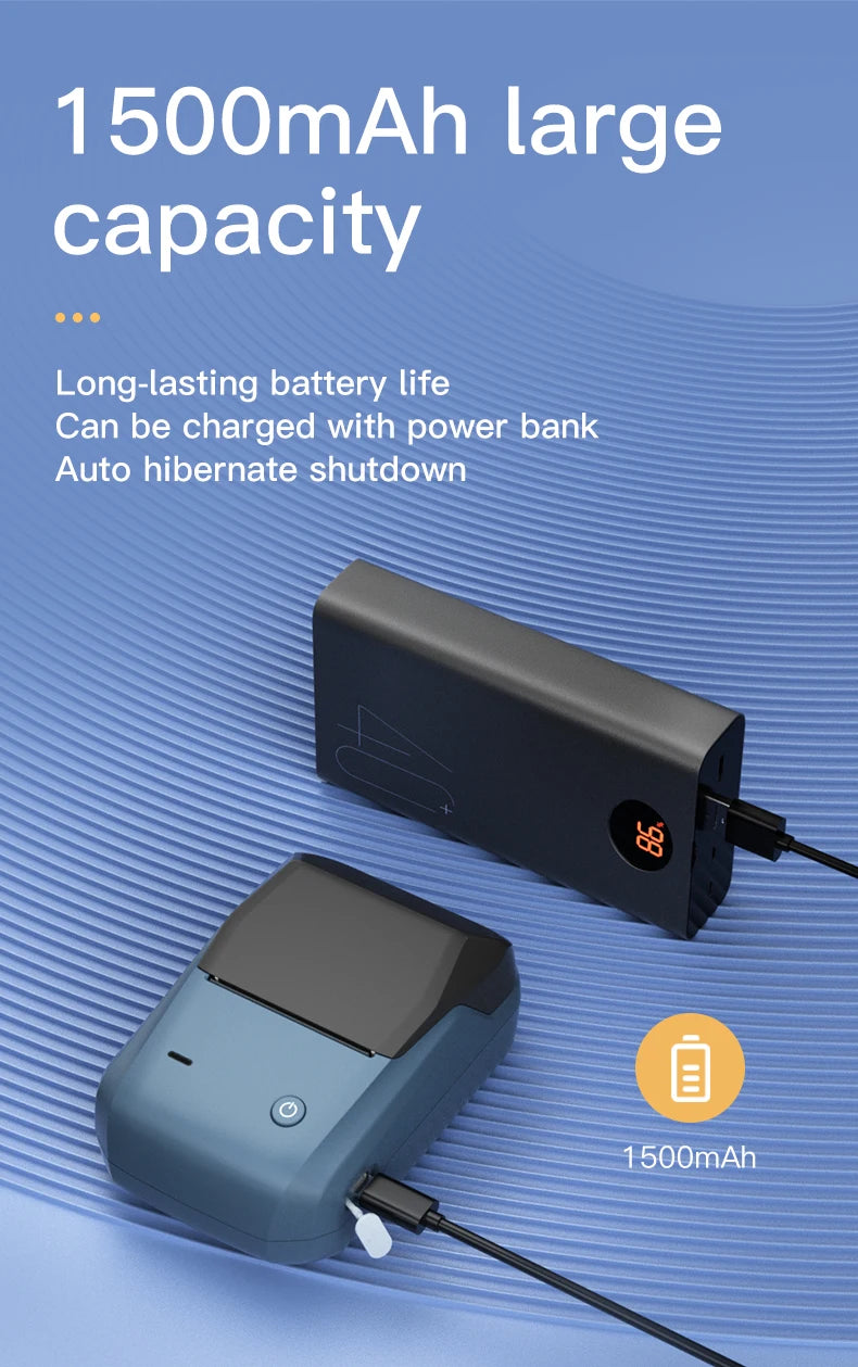 Niimbot-Mini impresora térmica de etiquetas B1, máquina de impresión autoadhesiva portátil para Pegatinas, rollos de etiquetas redondas, UV, Bluetooth