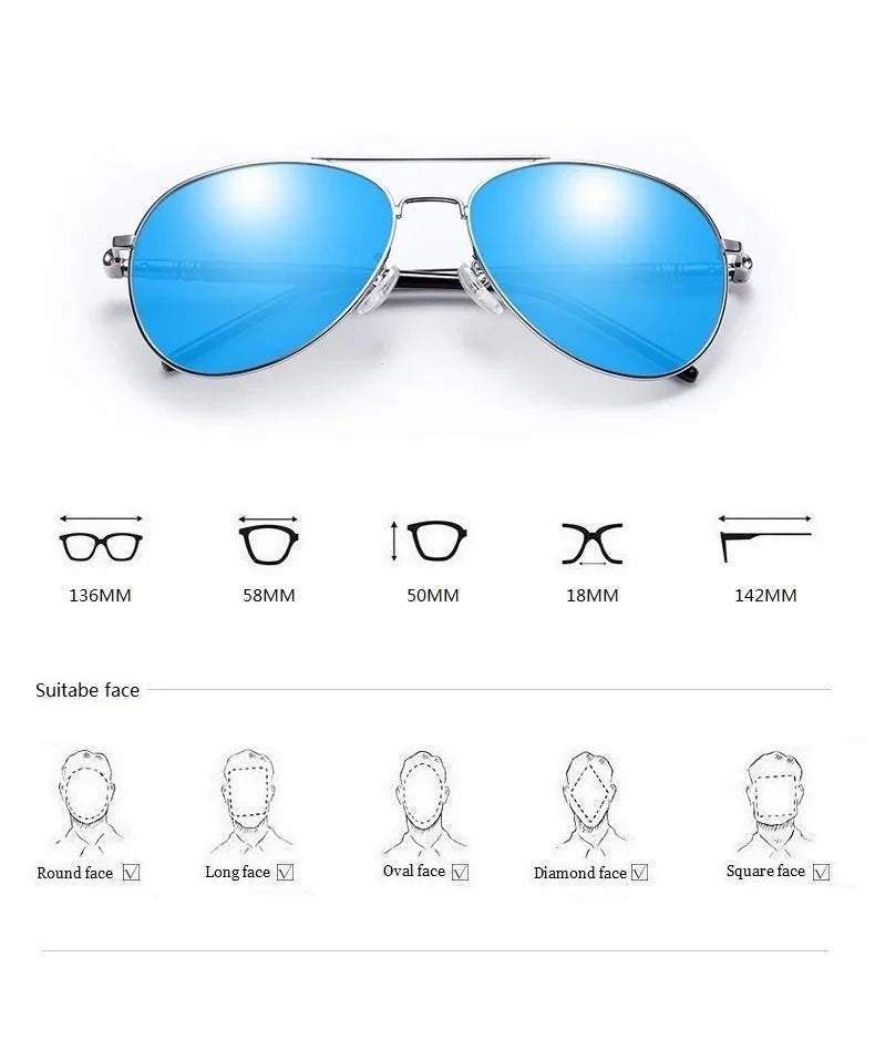 Gafas de sol polarizadas de lujo para hombres y mujeres, gafas de sol de conducción para hombres y mujeres, diseñador de marca, gafas de sol de piloto negras Vintage, UV400