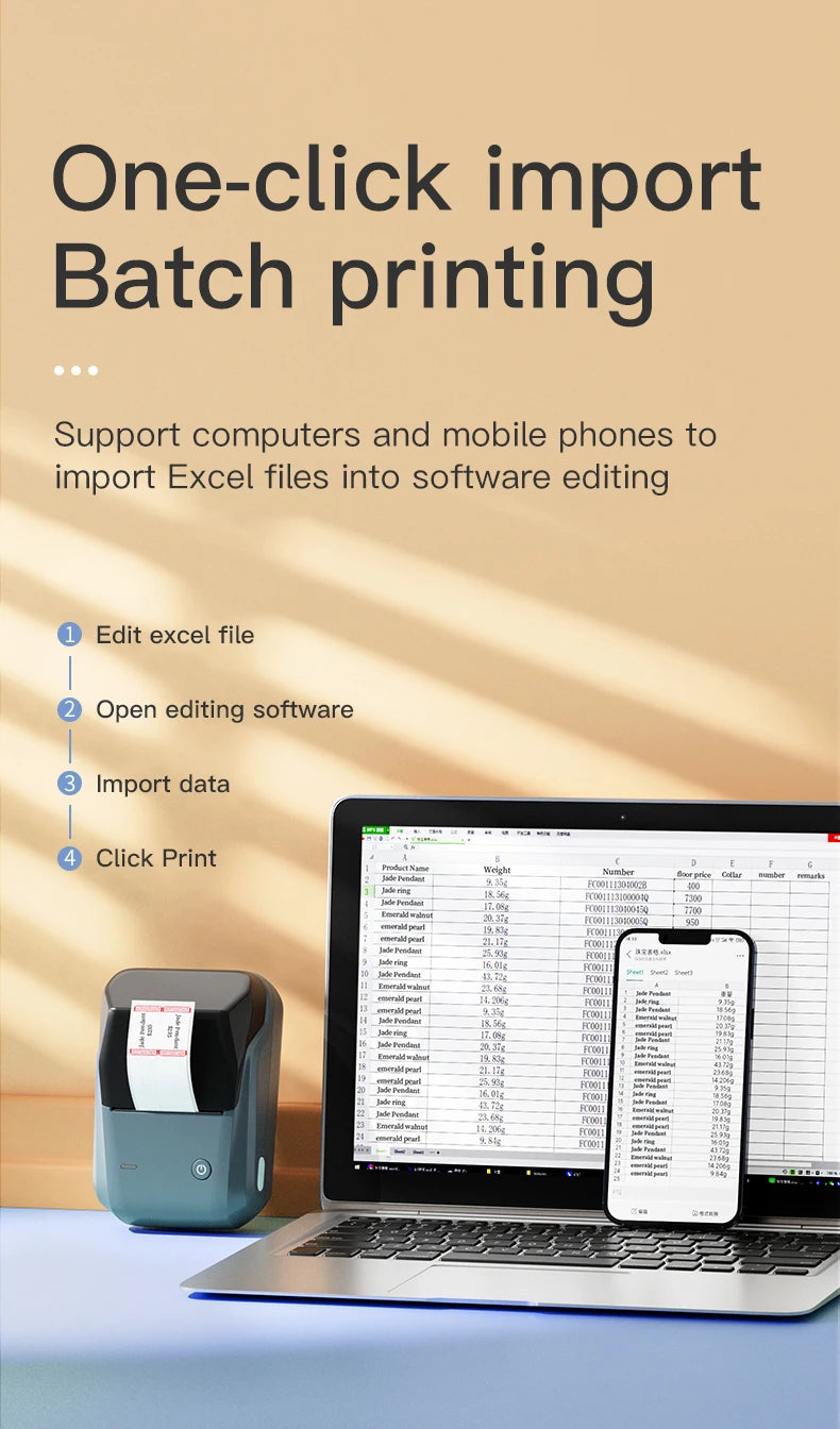 Niimbot-Mini impresora térmica de etiquetas B1, máquina de impresión autoadhesiva portátil para Pegatinas, rollos de etiquetas redondas, UV, Bluetooth