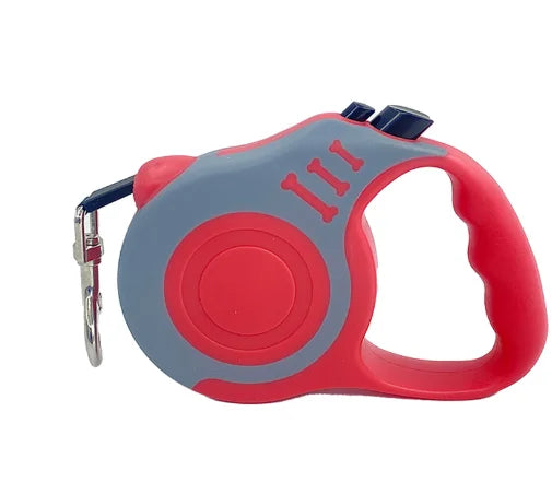 Dispositivo de tracción para mascotas, cuerda de tracción retráctil automática para perros, correa para perros con estampado de huesos, cadena para perros, cuerda para perros