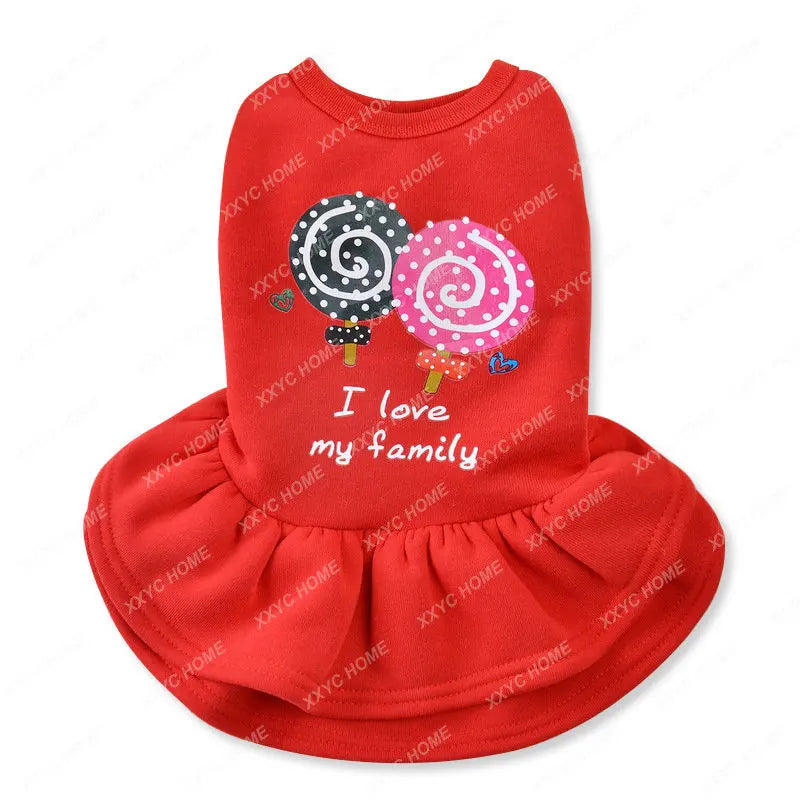Nuevo vestido para perros princesa falda de peluche Otoño Invierno cachorro perro gato ropa para mascotas pr