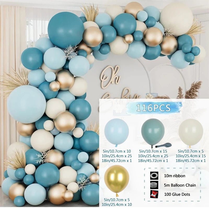 Kit de arco de guirnalda de Globos, decoración de fiesta de cumpleaños, sumini
