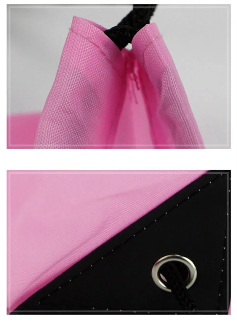 Bolsa de gimnasio impermeable con cordón, mochila de viaje al aire libre DIY, bolsas de compras, natación, baloncesto, Yoga, deportes