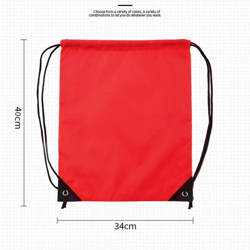 Bolsa de gimnasio impermeable con cordón, mochila de viaje al aire libre DIY, bolsas de compras, natación, baloncesto, Yoga, deportes