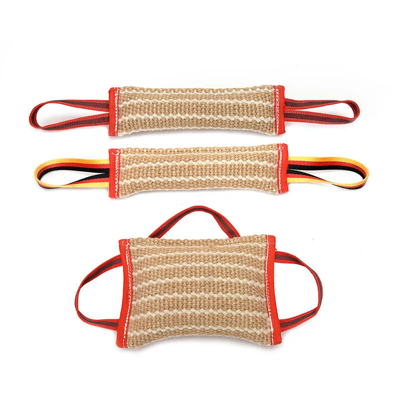 Durable Jute Dog Bite Pillow Linen Remover Toy Outdoor